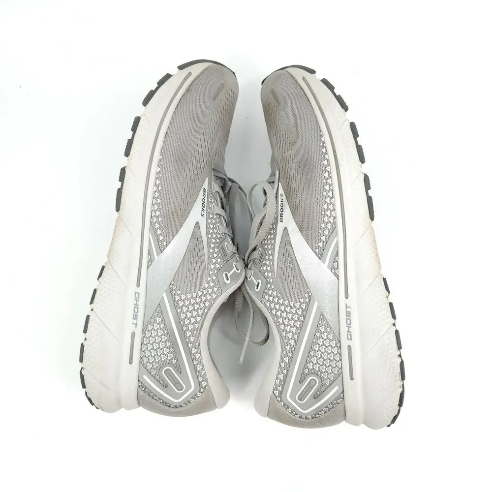 Brooks Ghost 14 Shoes Womens Size 11.5 Gray Mesh Running Sneakers 1203561B089
